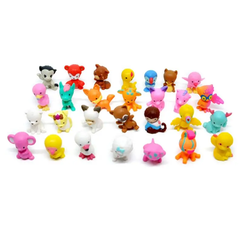 

6PCS Mini Cute Animal Cat Dog Monkey Rabbit Model Toy Aciton Figure Doll Pet Cake Decoration