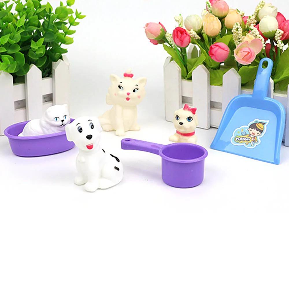 7 шт./компл. игровой Домашняя игра игрушки Моделирование домашних животных супермаркет Ванна Душ для кота собаки домашнего животного магазин ролевые игры игрушки