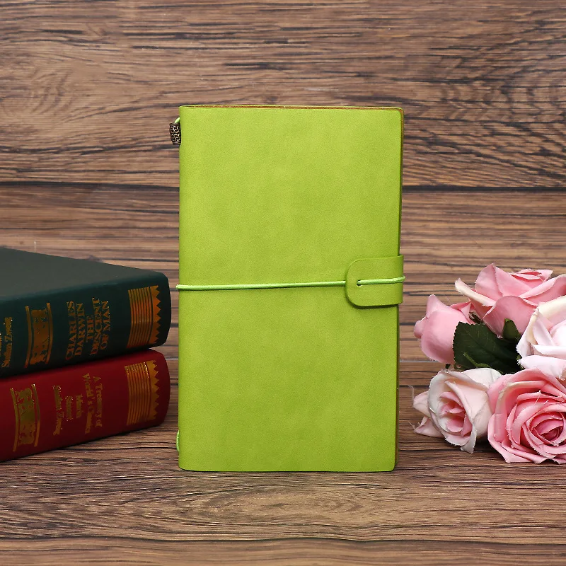 

Harphia Travel Journal simple design butterfly girl design creative strap vintage copper accessory student diary planner