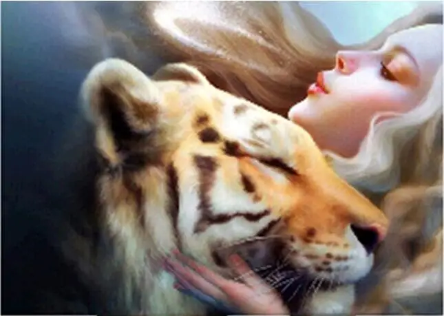 5d алмазная картина льва и красоты вышивка стразами Вышивка крестом бриллианты