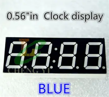 

BLUE 0.56" 0.56in Common cathode 7 Segment display 4 Bit Digital Tube 0.56 inch Clock LED Display