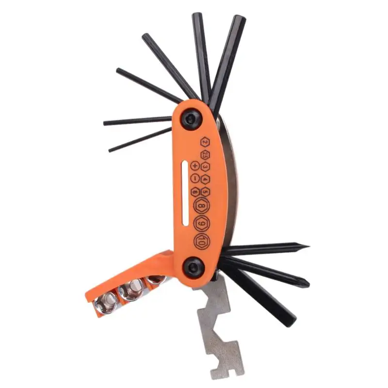 cheap 15 in 1 Bike Bicycle Repair Tool Set Hex Wrench + Screwdrivers + Nut Tools + Hex Key Bicicleta Bicycle Repairing Tools