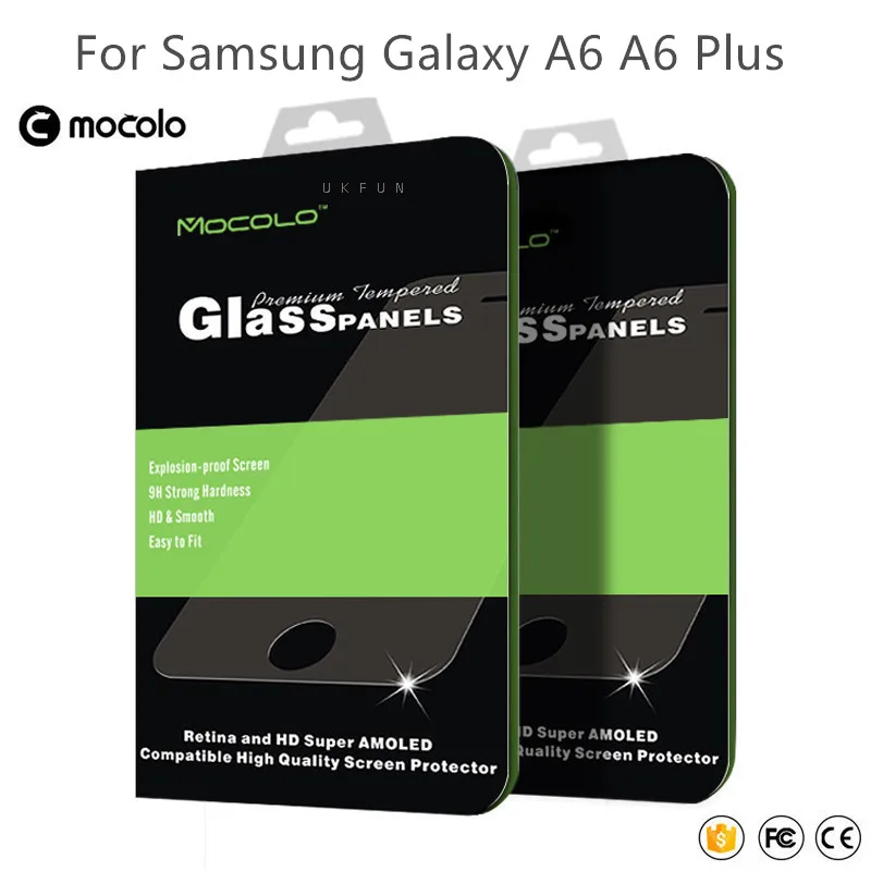 

mocolo Tempered Glass for samsung galaxy A6 Plus 2018 full cover Screen Protector Coating Protective Film for galaxyA6 PLUS A 6