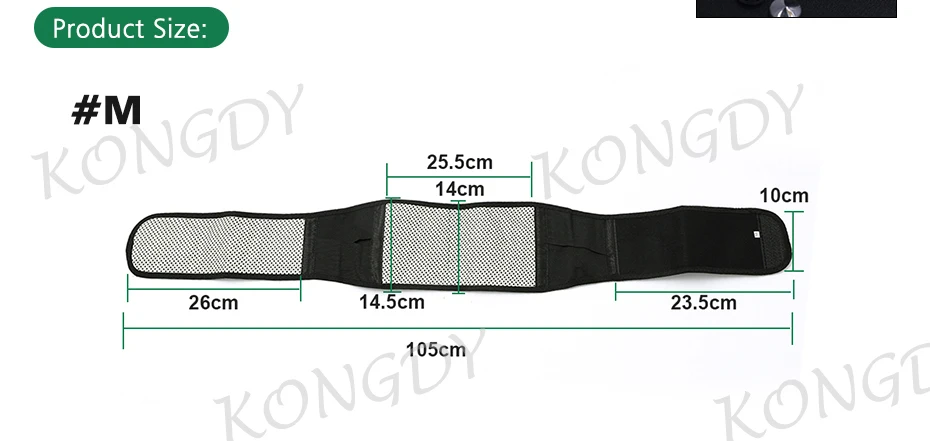 Kongdy Турмалин самонагревающийся стальной пояс цельный дышащий двухсторонний пояс инструменты Магнитная терапия дышащие подушки