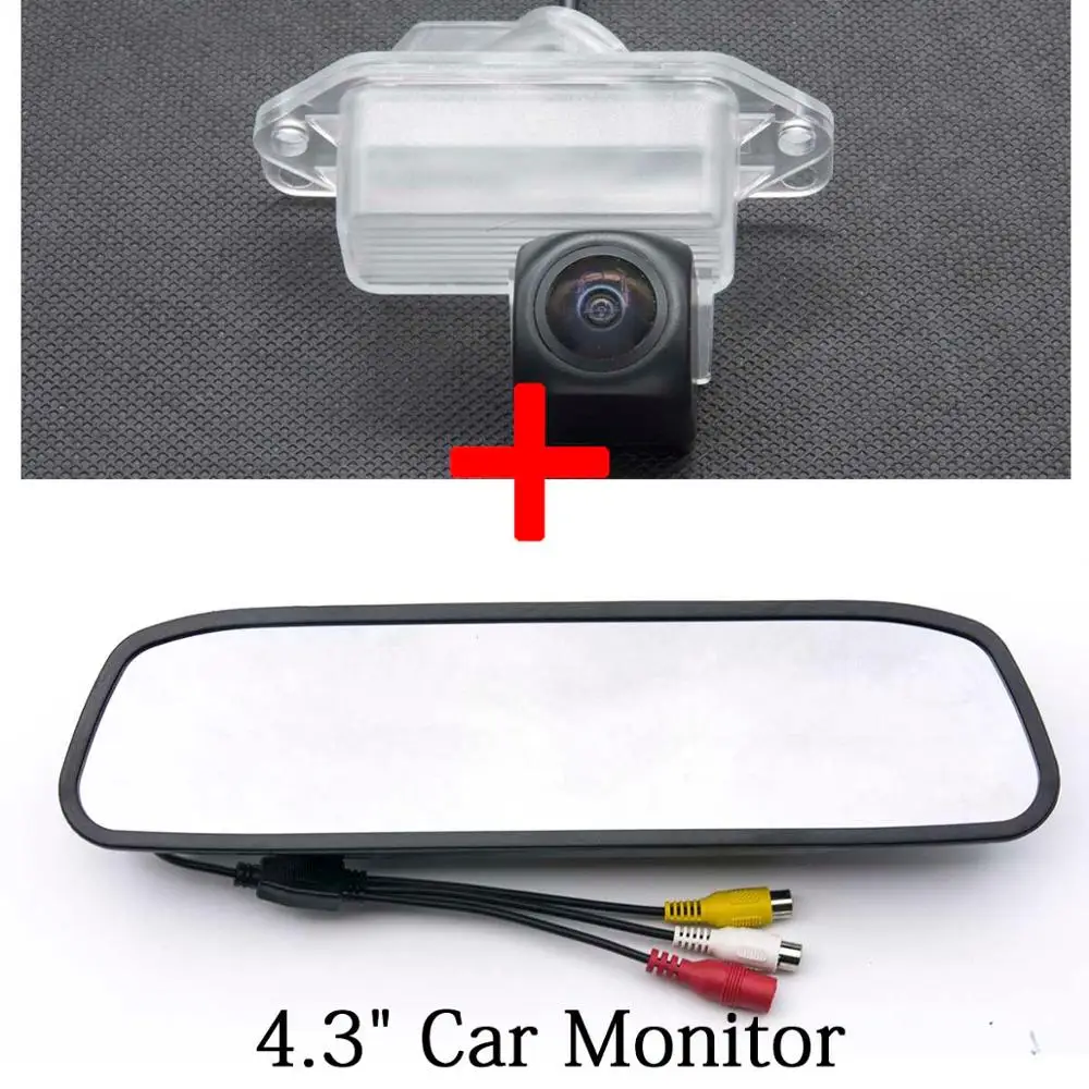 Рыбий глаз 1080P MCCD Starlight " монитор задний вид автомобиля камера для Mitsubishi Lancer EX Evolution X Pajero io Grandis MPV - Название цвета: Camera 4.3 Mirror