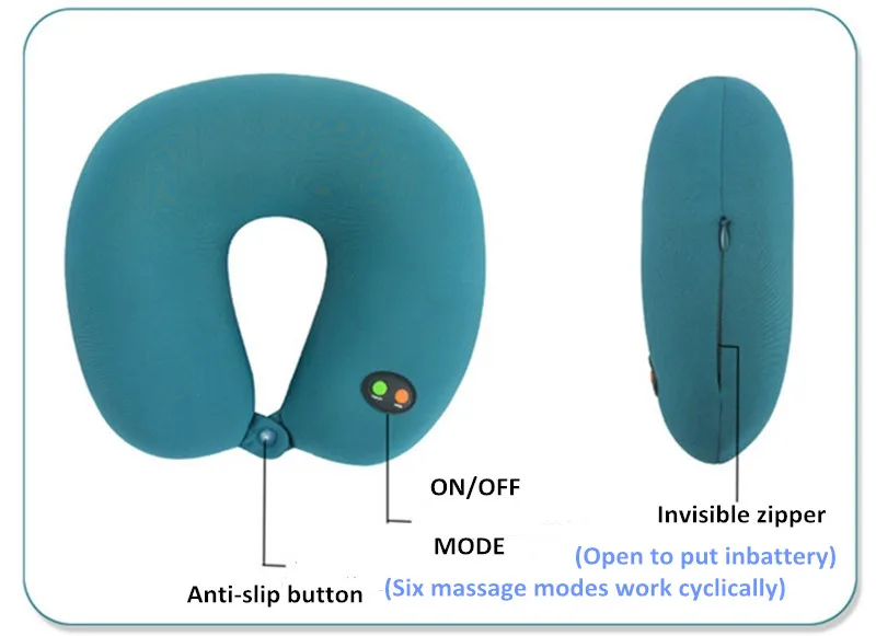 B1274 U shape neck massager pillow travel kit (10)