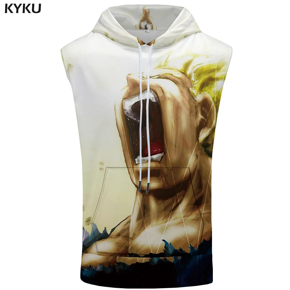 KYKU Brand Dragon Ball Sleeveless Hoodie Goku Vest Dragon Coat Anime