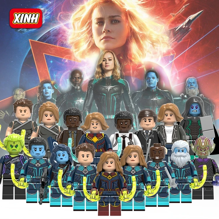 

Captain Marvel Carol Danvers Accuser Ronan Nick Fury Skrull Mar-vell Toys Super Heroes Building Blocks Legoings