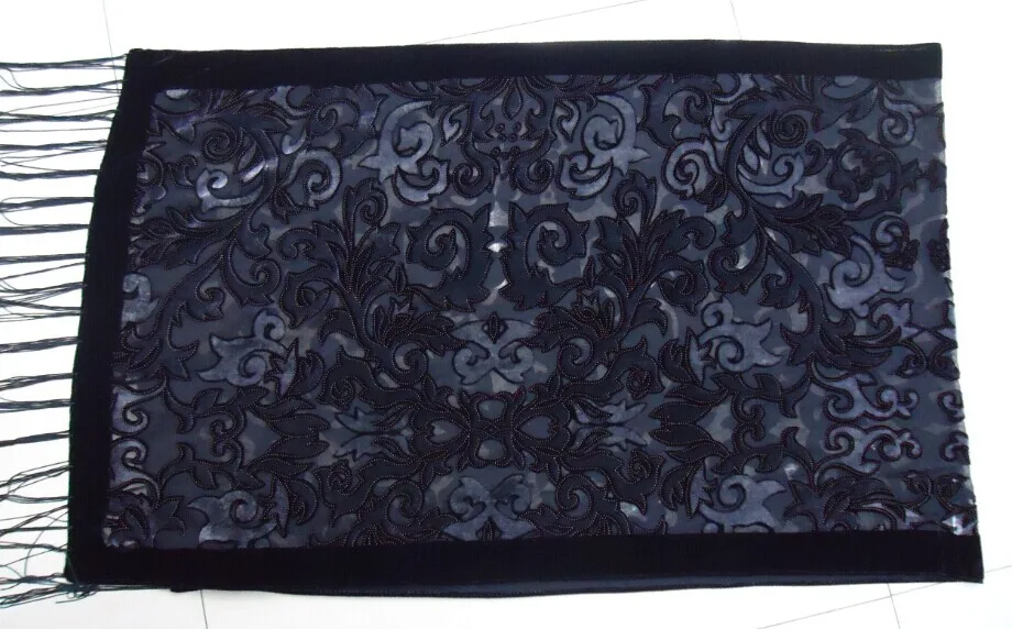 Very Cheap eNMET 2017 USA New Black Velvet Burnout Scarf Female Wedding Shawl Baroque Muslim Hijab Style Wrap Pashmina Gift For Lovers