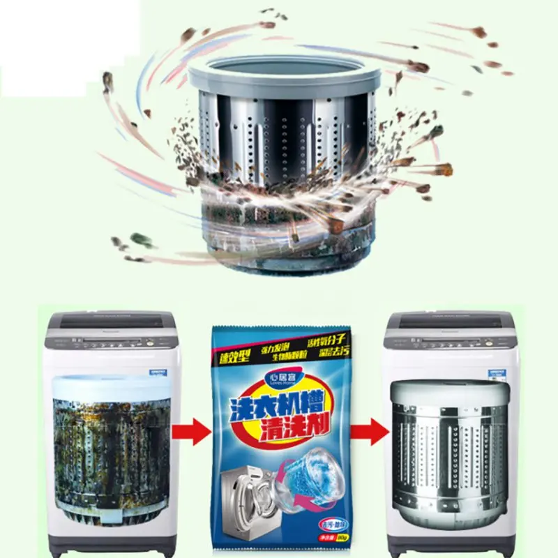 1 шт./пакет очиститель стиральной машины поставки эффективная обеззараживание бак стиральная машина агент мешок кухонный очиститель