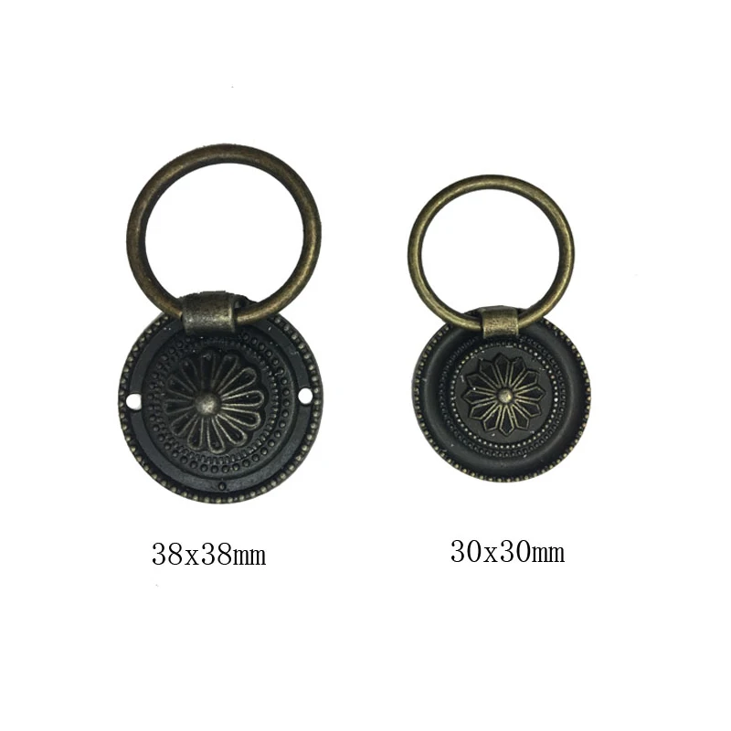 8Pcs Drawer Knobs Pulls Handles Rings for Kitchen Cabinet Antique Bronze Drawer Knobs Home Decor Furniture Knobs Hardware