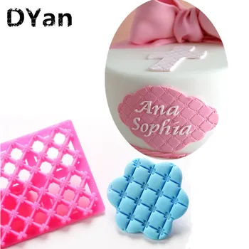 

New Plastic Printing Biscuits Cake Cookies Cutter Fondant Lace Cake Decoration Petal Quilt Embosser Mold Cake Tools A367