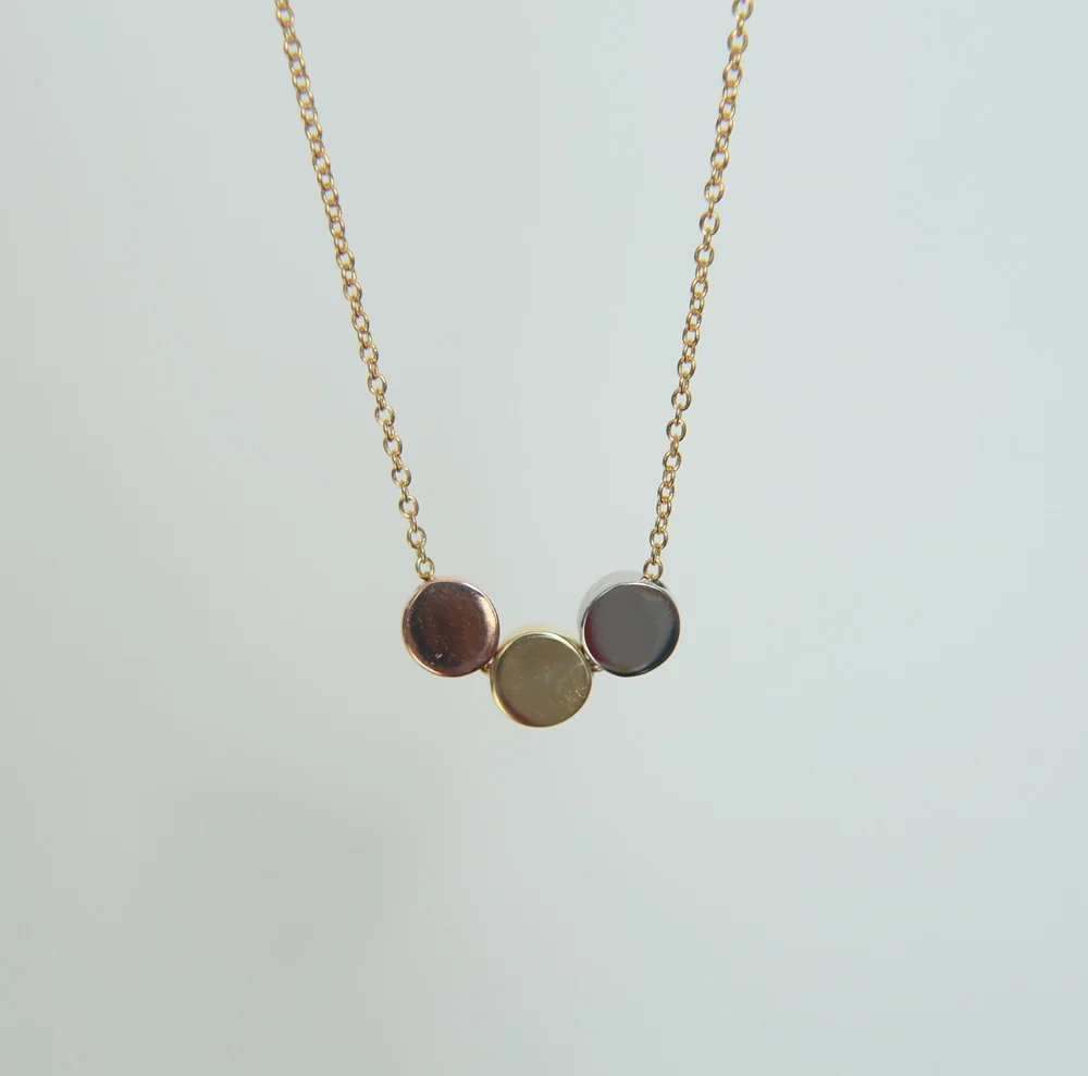 

2017 high quality 3 color round floating bead unique polished delicate dainty gold color 925 sterling silver beaded necklace