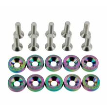 Racing JDM Aluminum NEO Chrome Fender Washers for Honda Civic Integra RSX EK EG DC 10