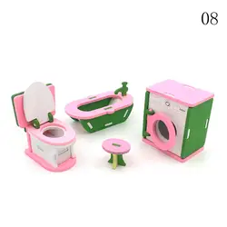 1 комплект миниатюрный макет лес кукольный домик мебель детская игрушка набор розовый зеленый белый Моделирование игрушки Рождественский