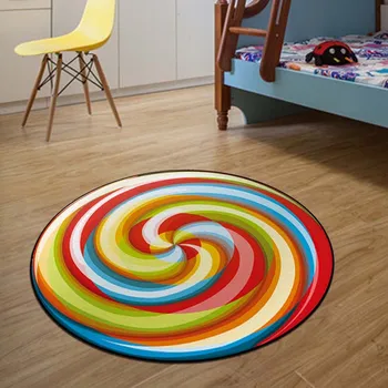 

3D Print Fruits Round Carpet Soft Coral Velvet Rug Non-slip Bathroom Mat Table Yoga Mat Decor for Living Room Parlor Bedroom