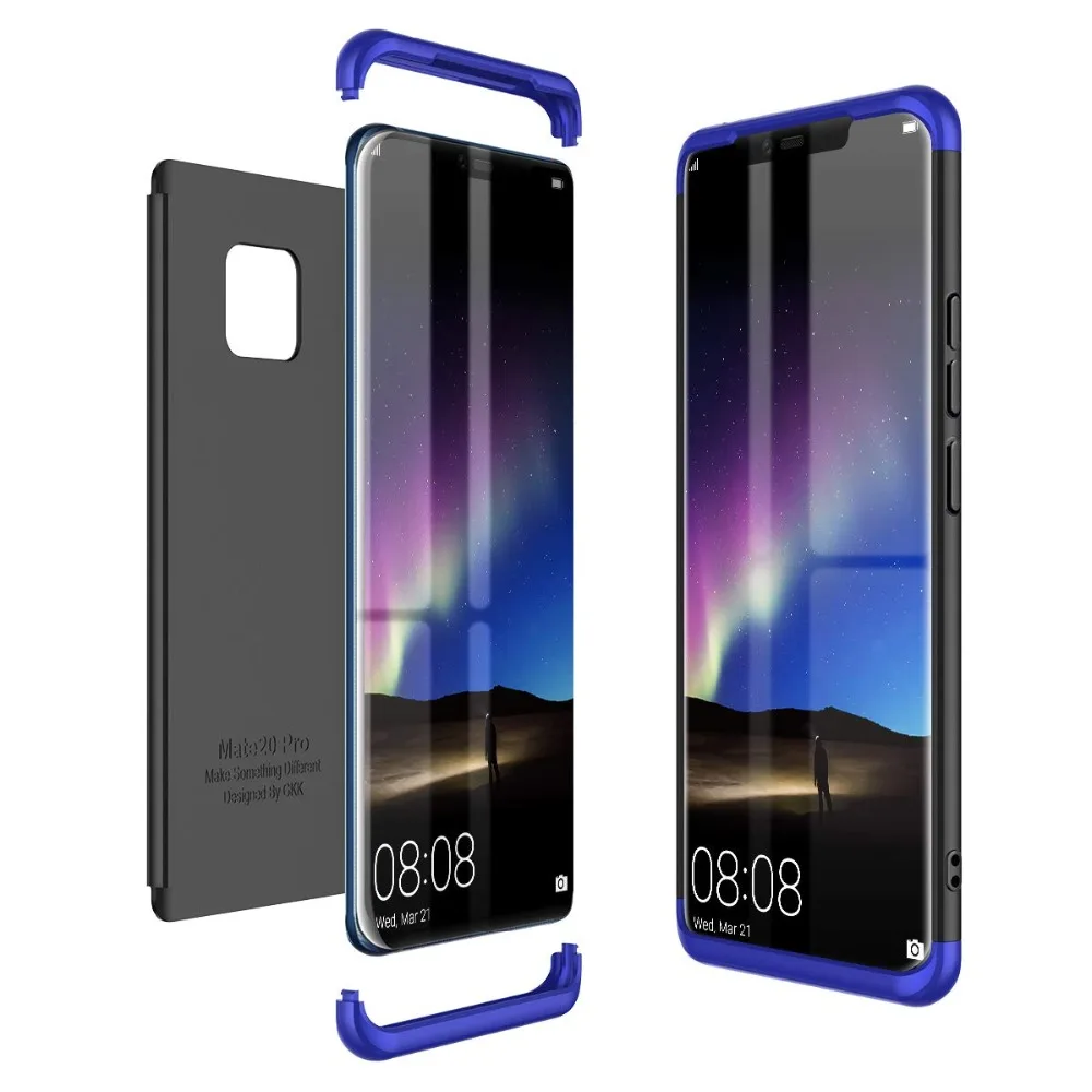 Чехол для Huawei Mate 20 10 9 Lite Pro 3 в 1 матовый 360 полная защита Тонкий чехол P30 P20