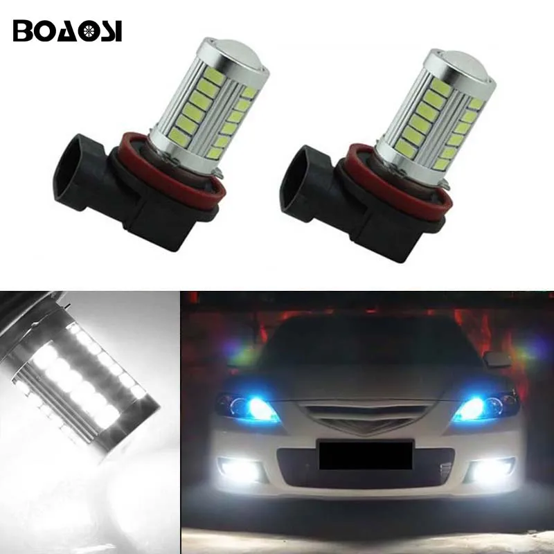 

BOAOSI 2x H8 H11 Led Bulb Fog Lights Car Lamp Auto Light Bulbs For Fog Lights For mazda 3 5 6 axela atenza CX-5 CX-7