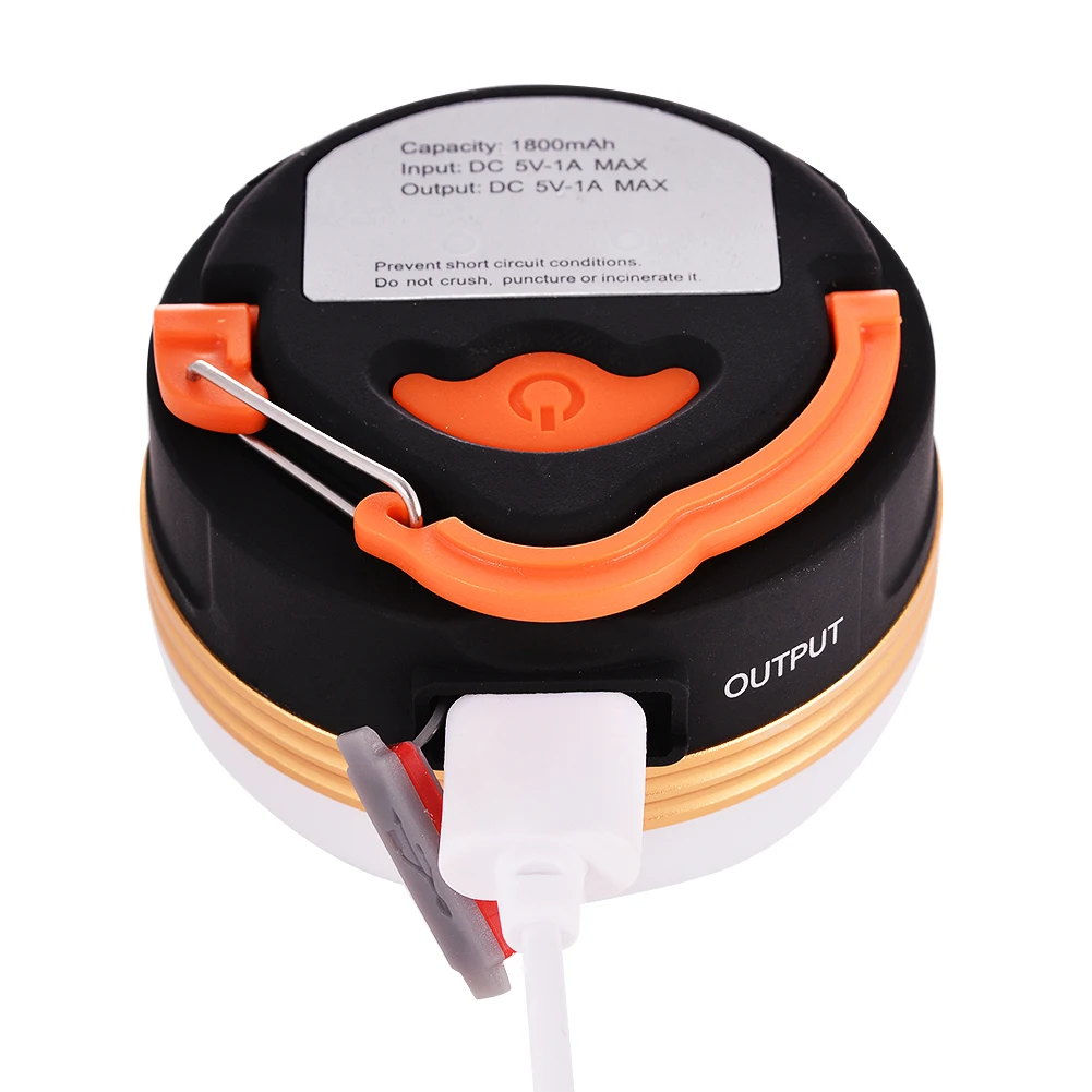 Lumiparty Перезаряжаемый USB ультра яркий 600 люмен портативный фонарь для кемпинга светодиодный светильник для палатки Кемпинг подвесной аварийный светильник