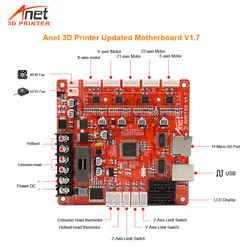 Анет обновления основная плата Материнская плата Управление плата для Анет A8 A6 RepRap Prusa i3 3D-принтеры DIY самостоятельной сборки комплект