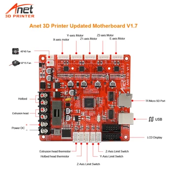 

Anet Upgrade Main Board Mother Board Control Board Mainboard for Anet A8 A6 RepRap Prusa i3 3D Printer DIY Self Assembly Kit