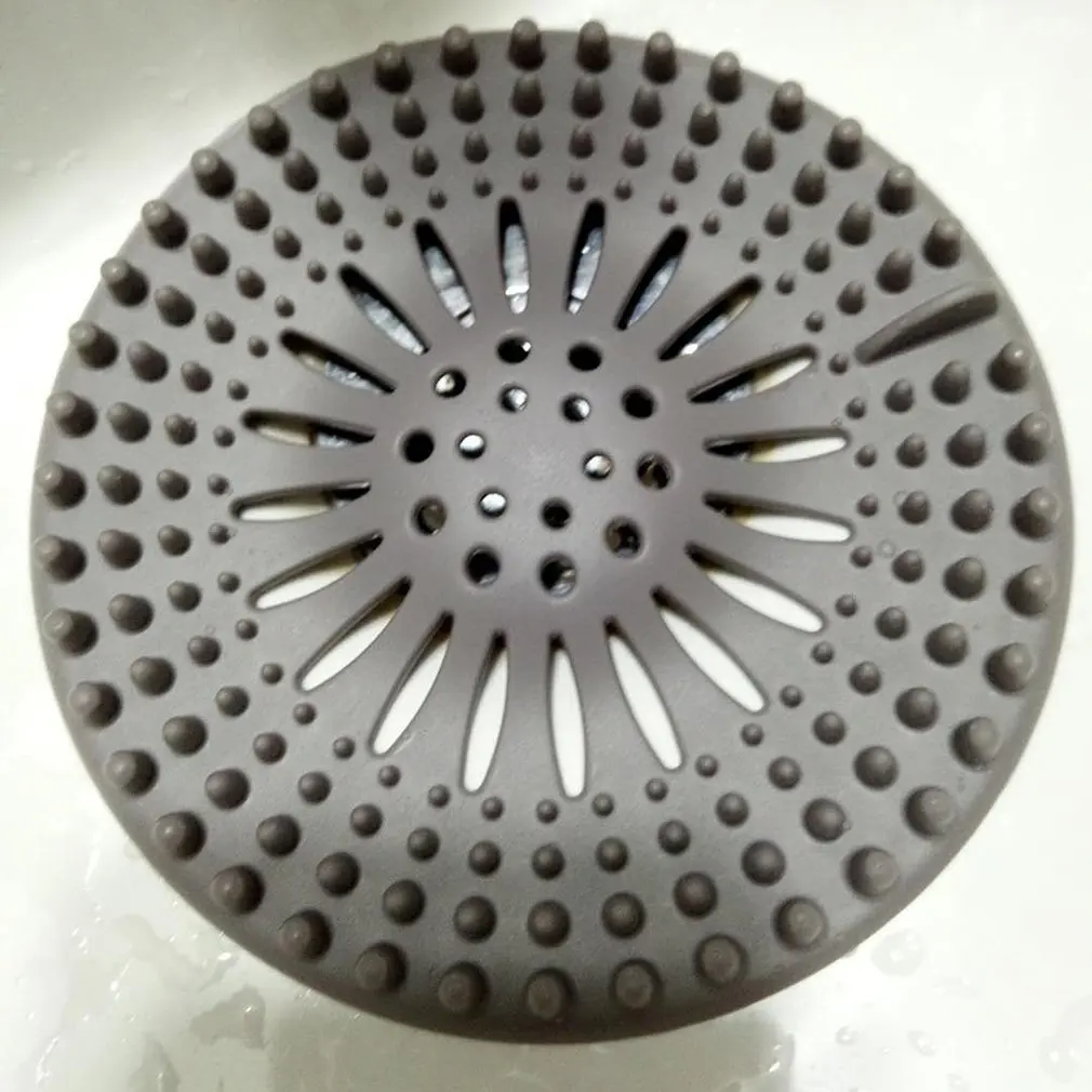 Round Floor Drain Mat Cover Plug Water Filter Shower Drain Covers Sink Strainer Filter Hair Stopper For Bathroom Kitchen