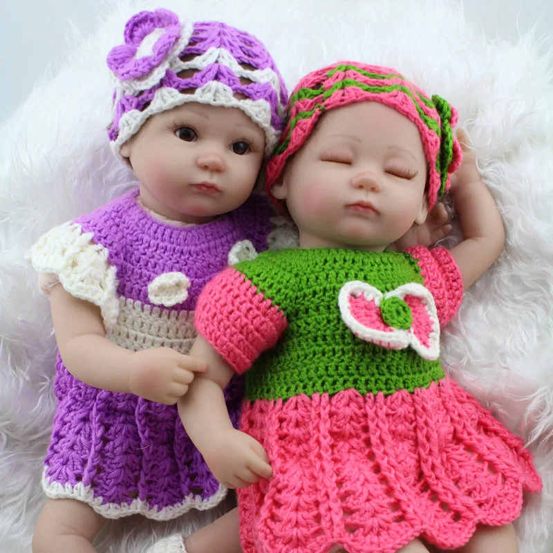 NPKDOLL Reborn baby наряд 16 дюймов 45 см куклы вязать розовый фиолетовый кукла шляпа милые аксессуары близнецы дети Рождественский подарок