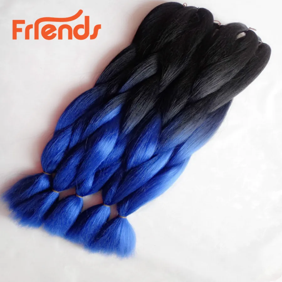 Hot Selling Ombre Kanekalon Braiding Hair Colors Two Tone Jumbo