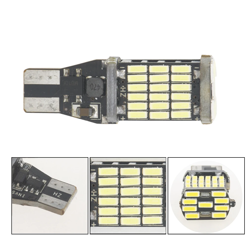 Senzeal 2x автомобиль Светодиодный лампочки интерьер светильник W16W 4014 45SMD обратный T15