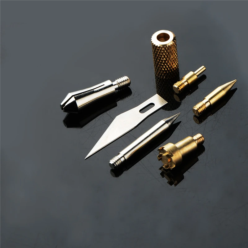 6pcs Electric Soldering Irons Wood Burning Pen Set Welding Tips