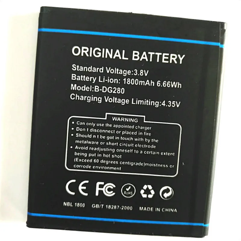 

Westrock 1800mAh DG280 Аккумулятор для сотового телефона DOOGEE DG280