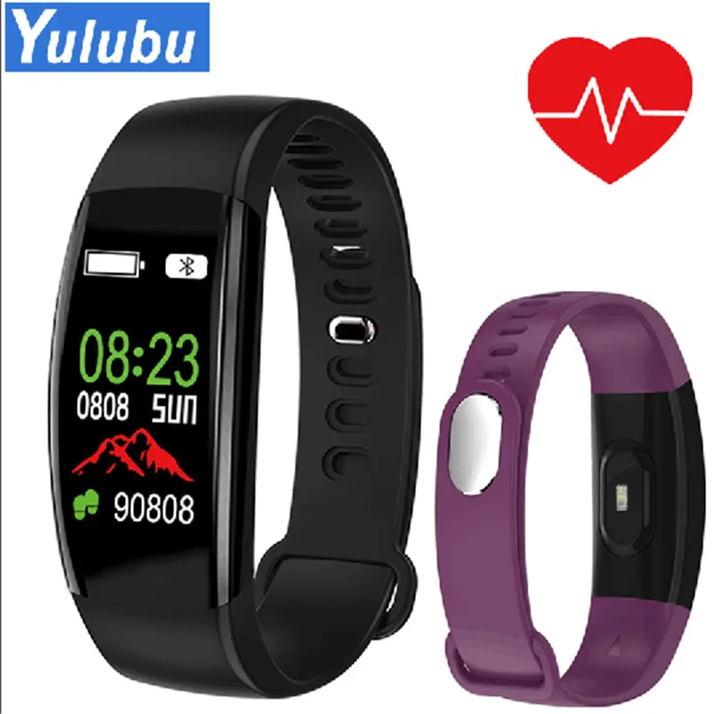

Yulubu New F64HR Smart Band IP68 Waterproof Heart Rate tracker Fitness bracelet Color Screen with Blood Pressure Monitor Band