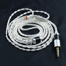 TONEKING 7N из чистого серебра кабель 2,5/3,5/4,4 мм балансный кабель с MMCX/2pin разъем для LZ A4 A5 sony плотным верхним ворсом KZ ZS10 AS10 BA10 ZST ED16