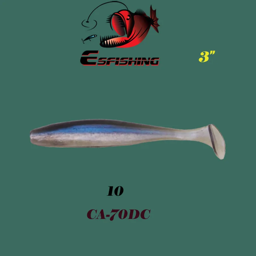 Esfishing, 200 шт. ES Easy shiner, новинка, 7,6 см/2,6 г, рыболовная приманка, мягкий набор, силиконовые приманки для карпа, аксессуары для рыбалки - Цвет: CA70DC