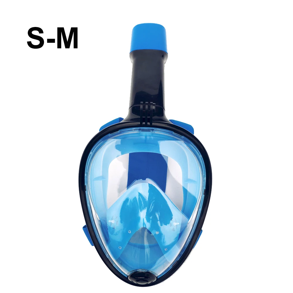 Маска для дайвинга на все лицо, противотуманная маска для подводного плавания, маска для подводного плавания, маска для подводной охоты, очки для детей/взрослых, тренировочное снаряжение для дайвинга - Цвет: New Color 01 S-M