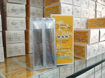

free shipping 5 boxes huanqiu non-disposable acupuncture needles 200 pcs diameter 0.25-0.40mm acupuncture massage beauty