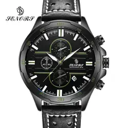 Новинка 2017 года часы Для мужчин Элитный бренд SENORS хронограф Для мужчин спортивные часы Водонепроницаемый кожа человек часы кварцевые Для