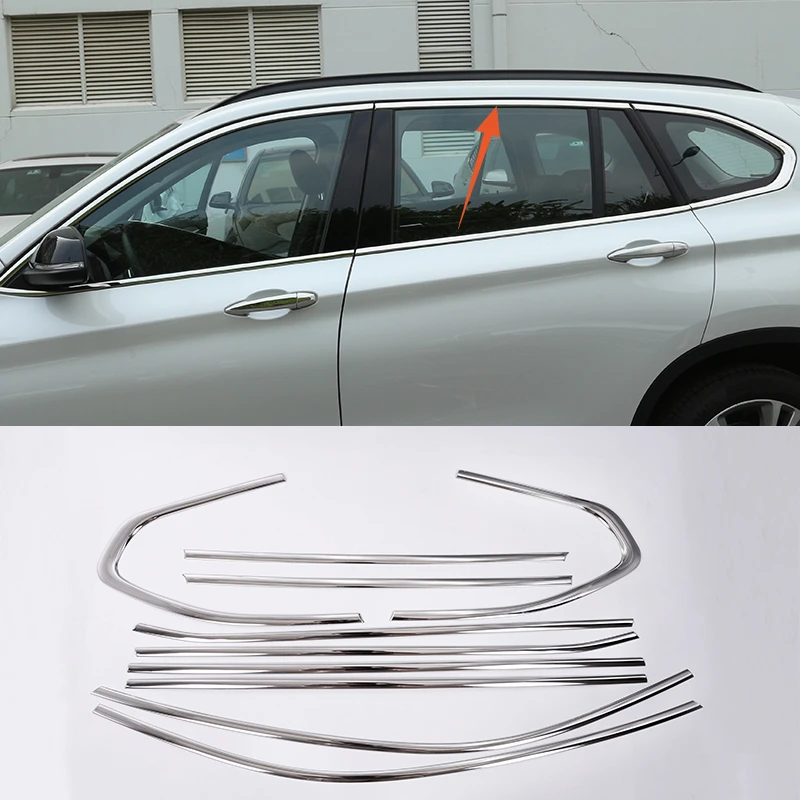 

For BMW X1 F48 2016-2019 Aluminum Alloy Matte Automobile Window Trim Car Accessories