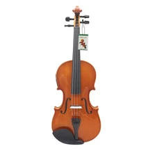 Log Material Electroacoustical 4/4 Violin Fiddle Stringed Instrument Musical for Adult violin lovers with Delicate Case Bag