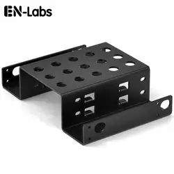 En-Labs Алюминий 2 Bay 2,5 "SATA HDD SSD док-станцию к 5,25 bracket mounting Kit 2,5 до 5,25 кронштейн жесткого диска адаптер конвертер