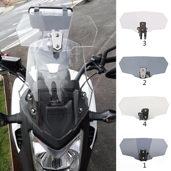 

Adjustable Airflow Windshield Wind Deflector Windscreen Motorcycle Parts for Suzuki Yamaha Honda Kawasaki 4 types