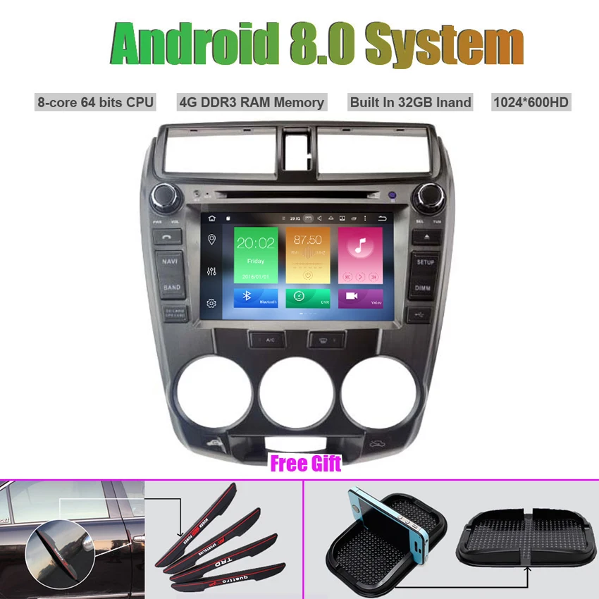 Top Octa-Core Android 8.0 CAR DVD Player for HONDA CITY 2008-2012 (Manual Air-con Version) Auto RADIO STEREO GPS navigation 0 Top Octa-Core Android 8.0 CAR DVD Player for HONDA CITY 2008-2012 (Manual Air-con Version) Auto RADIO STEREO GPS navigation 0