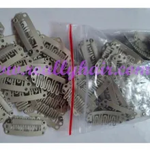 100 шт блонд 2,8 см волосы оснастки зажимы для париков для машины wefted/ткачество наращивания Средний профессиональный салон аксессуары