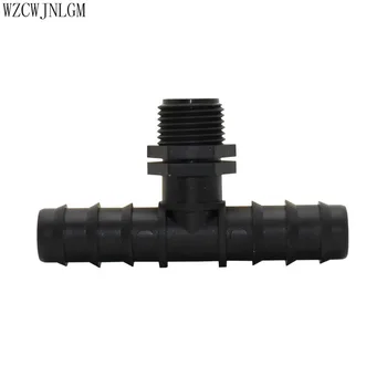 

5 pcs 20mm Water Pipe Garden Hose Barbed Tee Connectors Micro Irrigation Hose Fittings G1/2' Thread