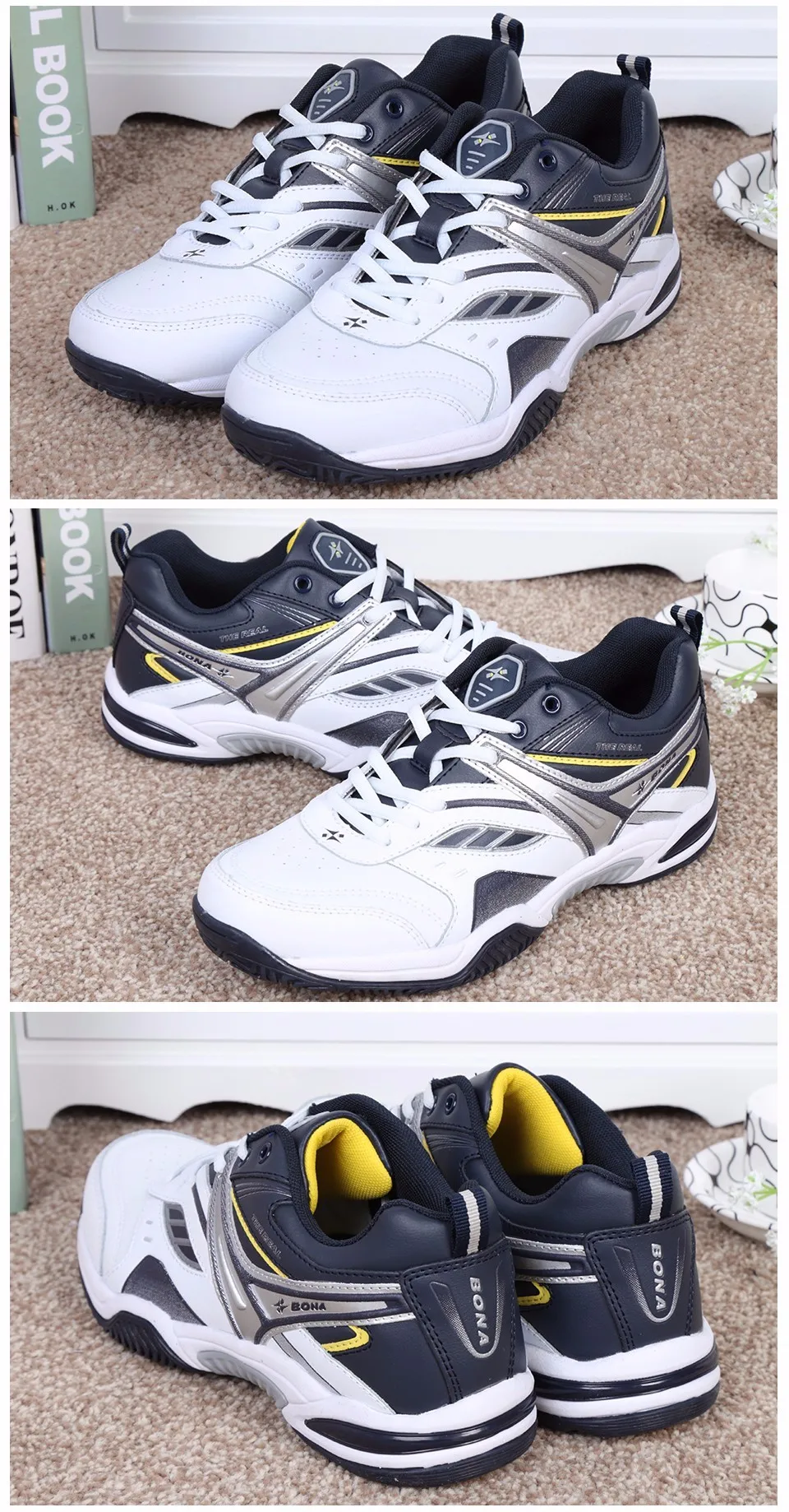 BONA New Classics Style Men Tennis Shoes Lace Up Men Sport Shoes Top Quality Comfortable Male Sneakers Shoes Fast Free Shipping