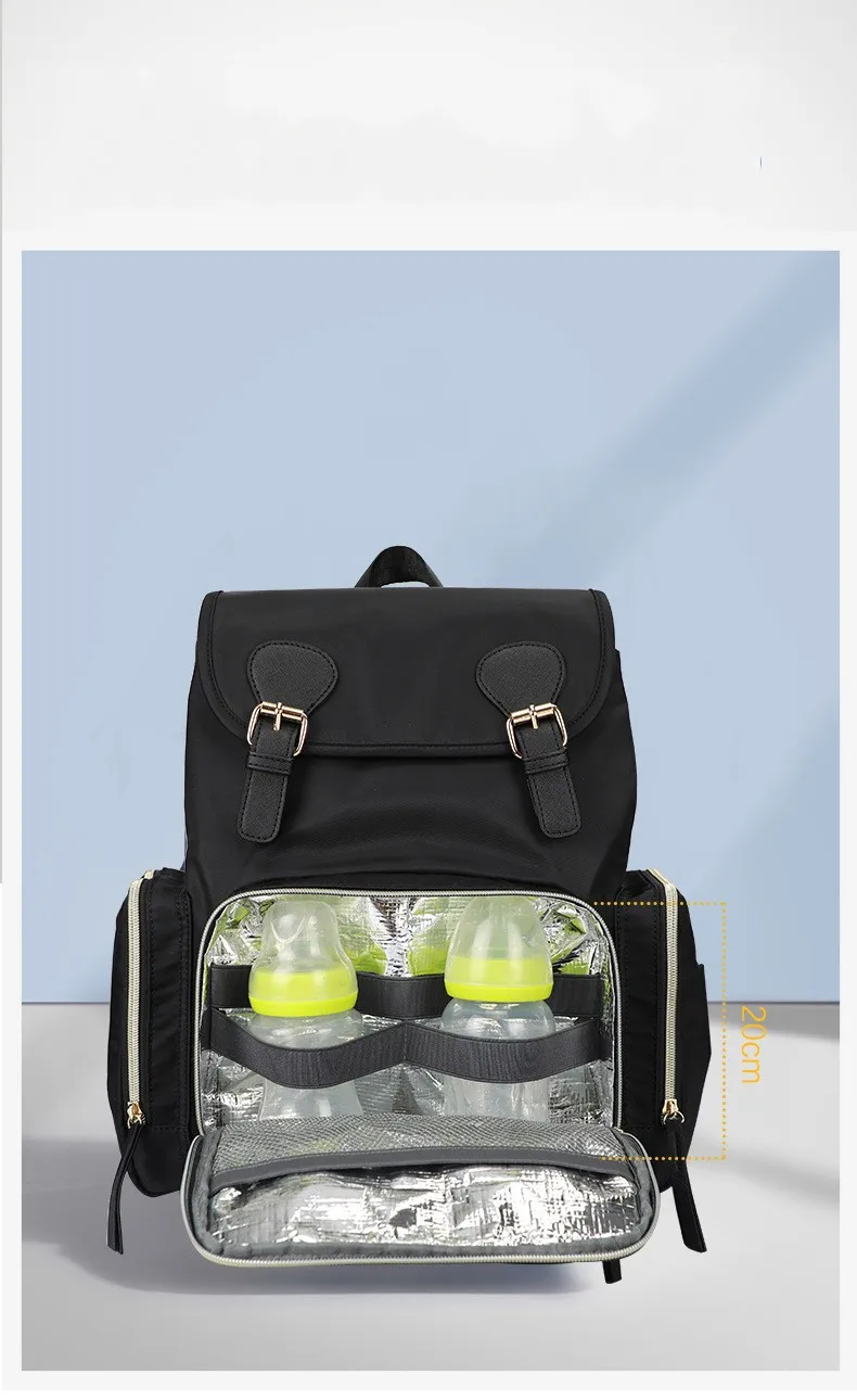 Новые рюкзаки для мам Colorland, сумки для подгузников, сумки для мам с крючками, детские подгузники, рюкзак, модная кожаная Большая объемная