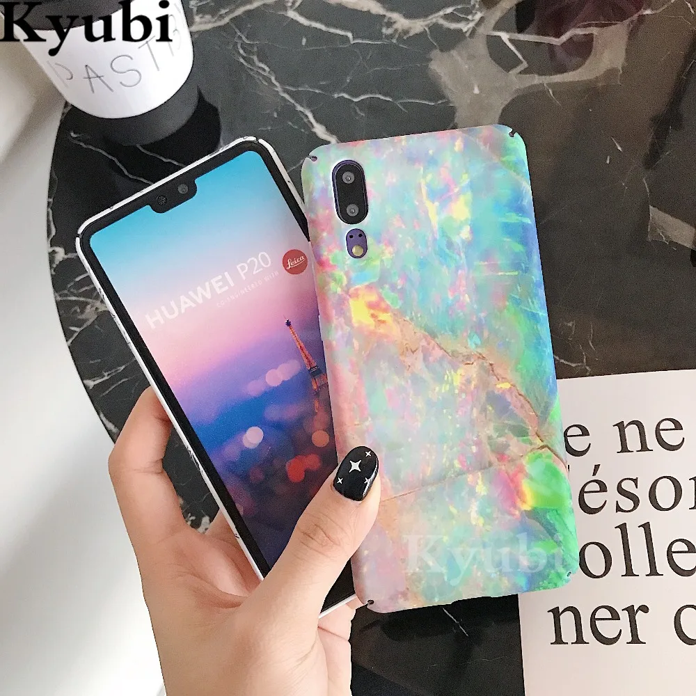 

Marble Pattern Case For Huawei P20 Mate 20 Pro Honor 10 Lite Nova 3e 4 P Smart 2019 Luxury Hard PC Matte Back Cover Fundas