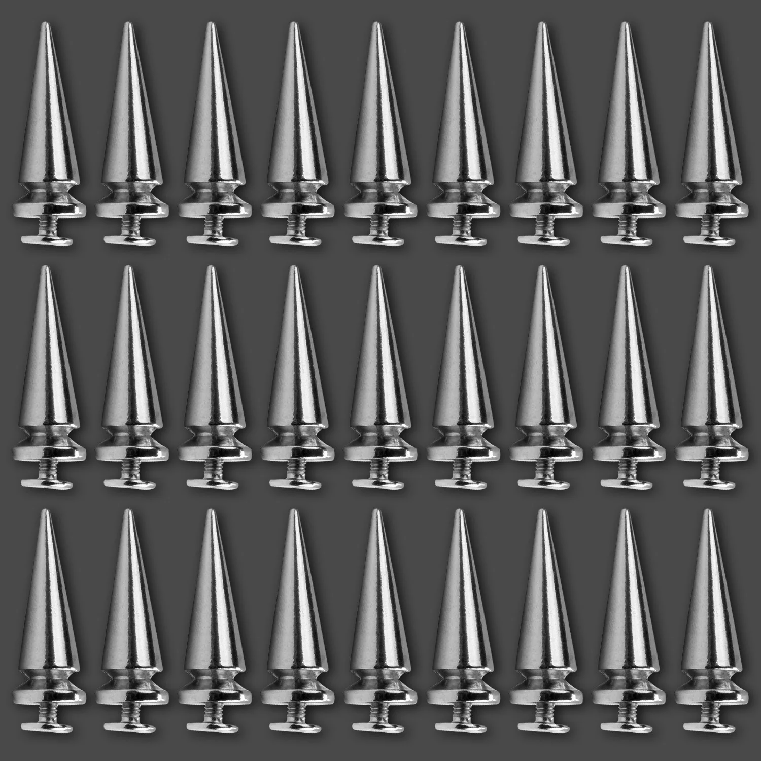 50PCS10x25mmAlloyBulletshapedStudSpikeRivetsforDIYCraftCoolPunkClothesLeather