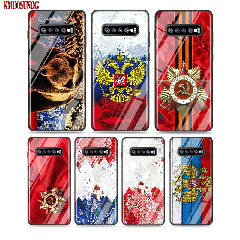 

Black Silicone Case Russia Russian Flags Emblem for Samsung Galaxy Note 10 9 8 Pro M30 M20 S10E S10 5G S9 S8 S7 Plus Cover