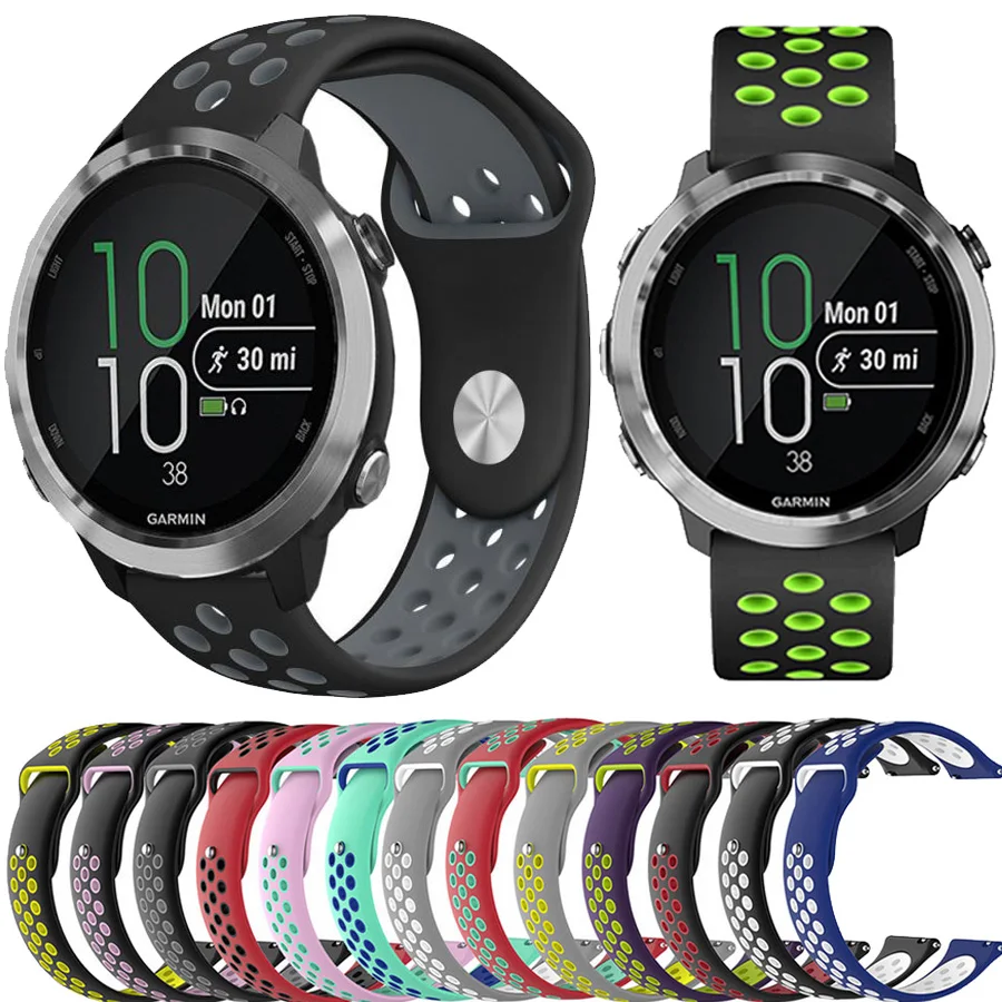

15 Colors Breathable Silicone Band Strap Sport Bracelet For Garmin Forerunner 645 / Vivoactive 3 Music Watchband Watch Band